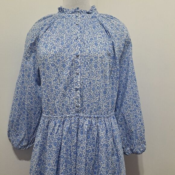 J. Crew Liberty London Blue Floral Dress - Picture 8 of 15